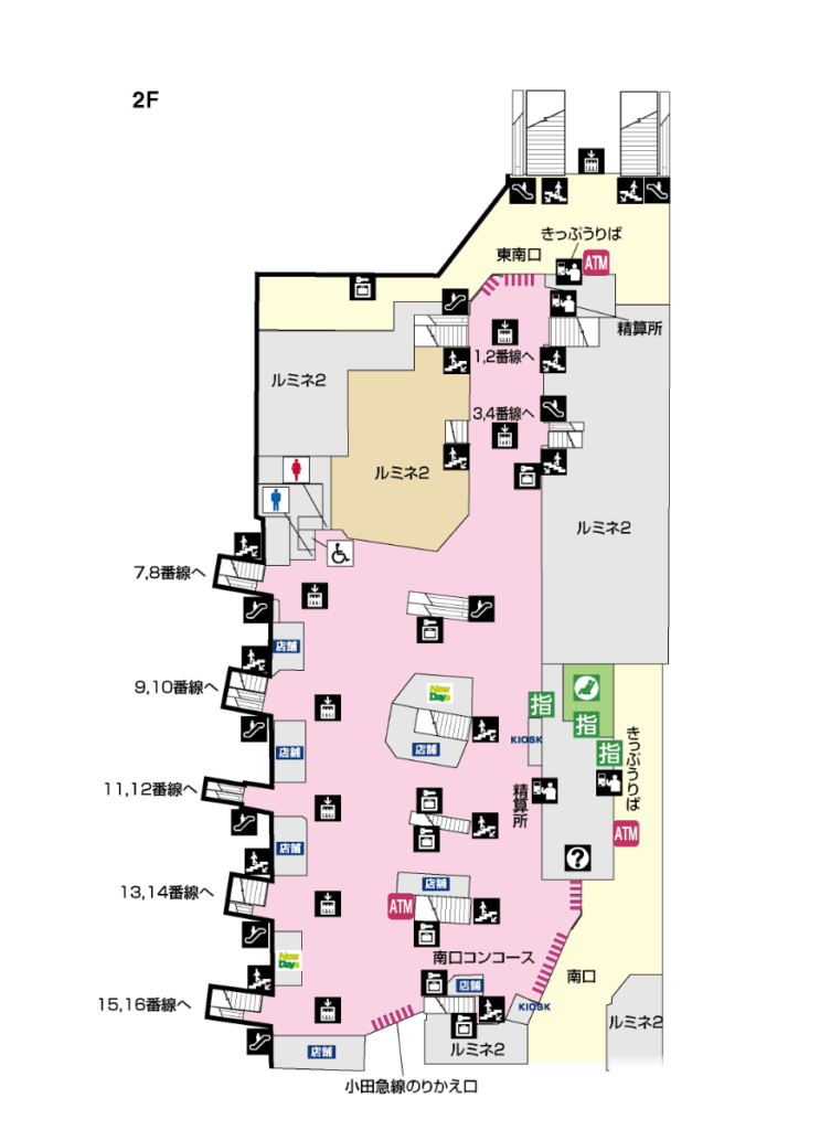 JR新宿駅構内図3 - ecbonist